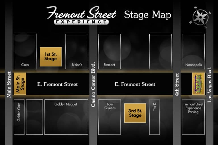Stage Map for Concerts & Events Fremont Street Experience