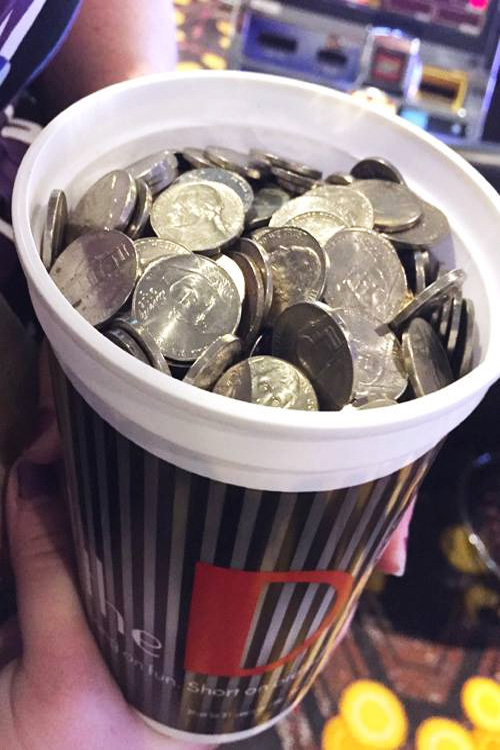 Casino cup of nickels