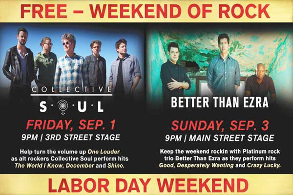 Labor Day Weekend Downtown Rocks