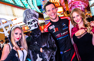 Halloween costumes on Fremont Street Experience in downtown Las Vegas