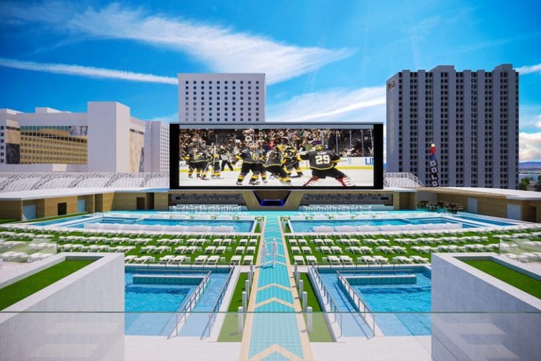 Circa pool in downtown Las Vegas
