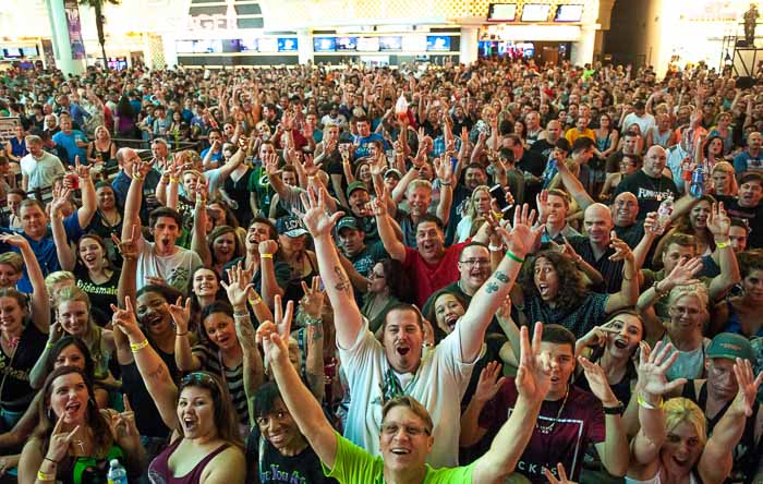 Wild Crowd at Fremont Street Experience