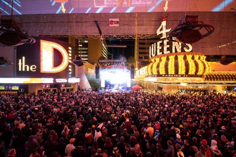 New Year's Eve at Fremont Street Experience in Downtown Las Vegas