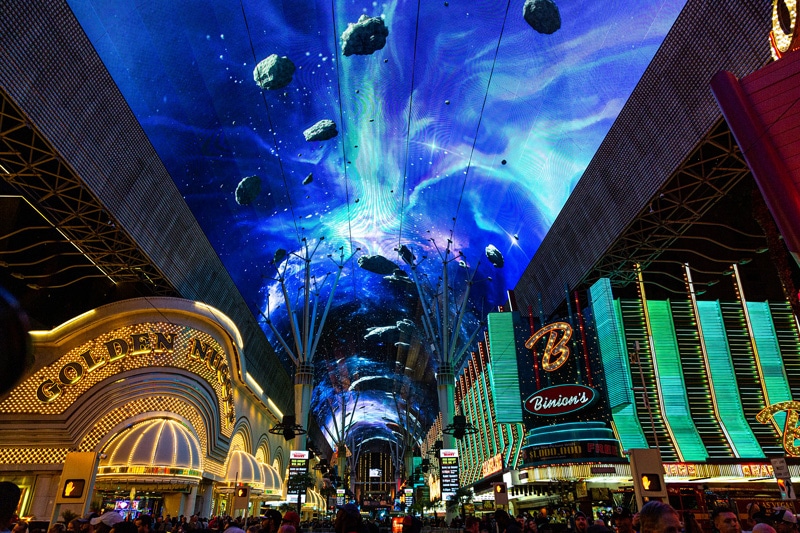 Experience Hotel Casino postcard L Downtown Las Vegas 8 view w/ gone Fremont St 