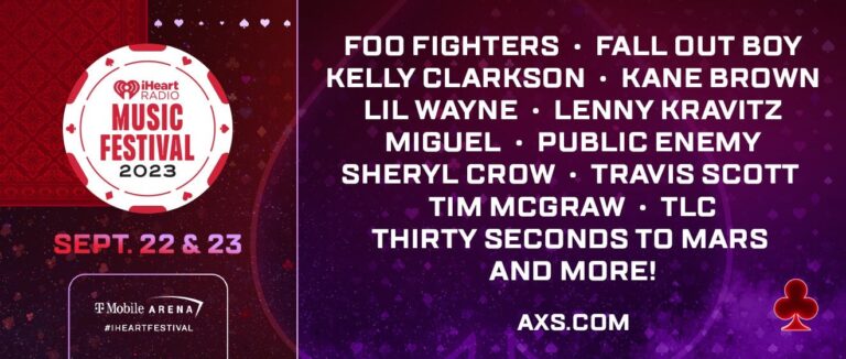 iHeartRadio Music Festival lineup poster.