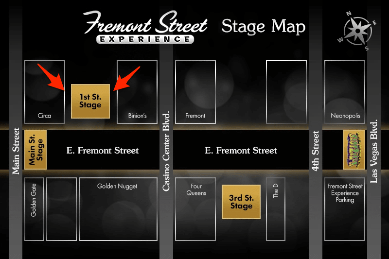 1st Street Stage With Map