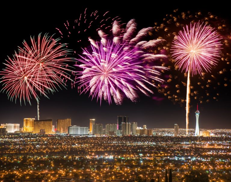 Fireworks at Downtown Las Vegas