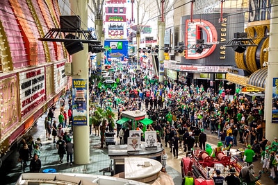 St. Pattys Day Parade On Fremont Street