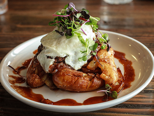 A meal from Craft Kitchen at Fremont Food Court.