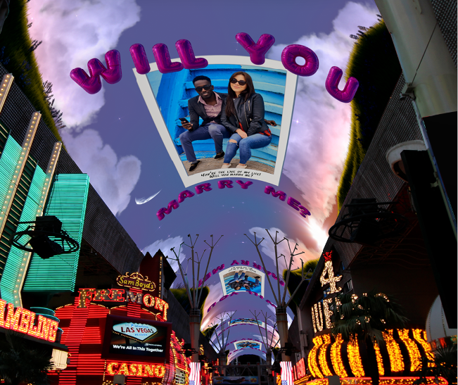 Heart Of Downtown Valentine's Bash 2 Proposals on Fremont street