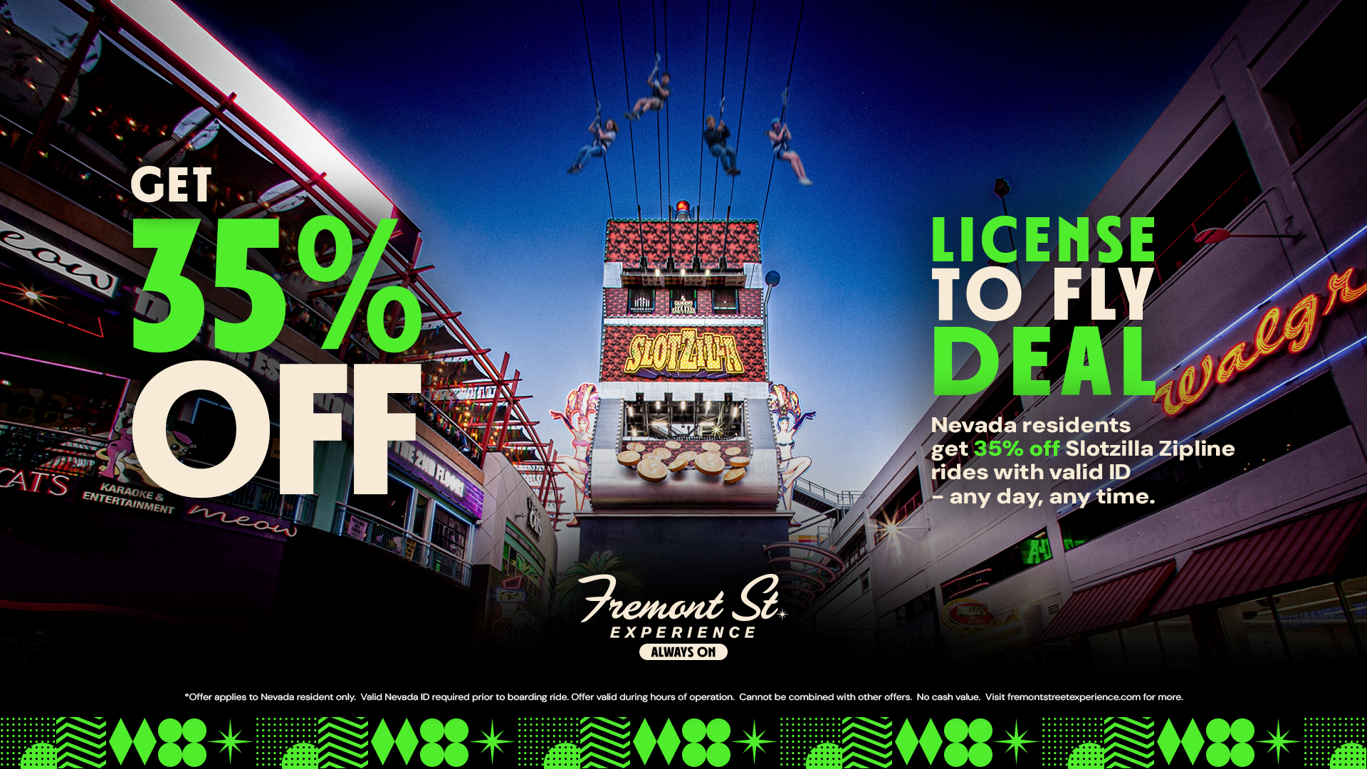 Slotzilla - A Zipline Unlike Any Other 1 nevada residents discount on slotzilla